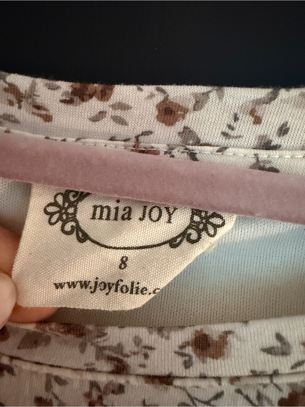 Joyfolie Cream Floral Handkerchief-Hem Dress (Mia Joy) - Picture 2 of 2